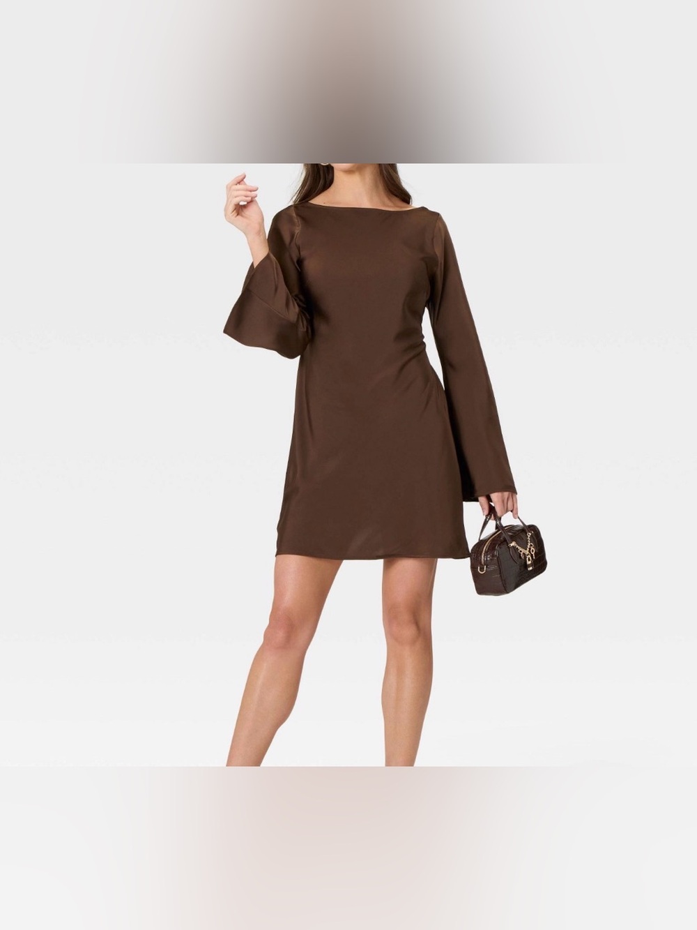 NWT Women’s A New Day Twist Back Brown Mini Sz XXL Silky Party Cocktail
